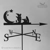 Clangers Weathervane This enchanting Clangers Weathervane by Black Fox Metalcraft Ltd showcases a delightful design with two clangers all pointing towards a crescent moon and star. Equipped with clear cardinal directions, it makes an ideal garden gift for any Clangers fan.