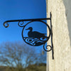 Ducks Hanging Basket Bracket Hand forged hanging basket bracket with laser cut Duck design