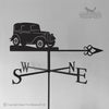Austin 7 Ruby Weathervane An ideal addition for any classic car enthusiast, the Austin 7 Ruby Weathervane by Black Fox Metalcraft Ltd features a silhouette of the iconic vehicle along with directional letters S, W, N, and E.