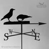 Crows weathervane with traditional arrow.
