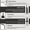 Fox and Badger Weathervane Graphic describing fixings for weathervanes