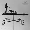 Gun dog weathervane with labrador, shown with traditional arrow selected.