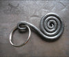 Hand forged swirl keyring.