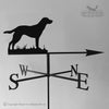 Labrador weathervane with traditional arrow.