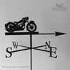Panther Motorbike Weathervane The Panther Motorbike Weathervane by Black Fox Metalcraft Ltd features a vintage motorcycle silhouette with cardinal direction indicators (S, W, N, E). It's an ideal gift for motorbike enthusiasts.