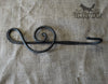 Hand forged treble clef hook.
