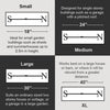 Badger Weathervane Graphic explaining weathervane sizes.