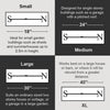 Graphic explaining weathervane sizes.