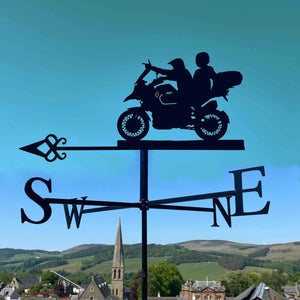BMW GS weathervane - design features a rider and pillion. Great gift for a biking couple!