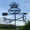 Bespoke Crest weathervane with date cut into the tail.
