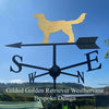 Gilded golden retriever weathervane - a bespoke design for the dog garden at RHS Chelsea