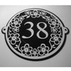 The Metal Art Address Signs by Black Fox Metalcraft based around the theme of Japanese cherry blossom.