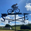 Cyclist weathervane photographed in the stunning borders countryside
