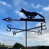 Fox running weathervane, photographed in the Scottish Borders againsta  cloudy blue sky