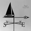 The Harrison Butler Boat Weathervane by Black Fox Metalcraft Ltd showcases a black silhouette of a sailboat above compass directions S, W, N, and E. This makes it an ideal personalized gift for any boat owner who values both craftsmanship and nautical charm.