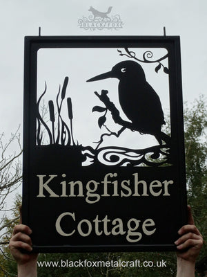 Hanging Sign with Kingfisher design