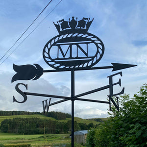 Bespoke Crest weathervane featuring the merchant Navy Crest