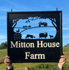 Custom hanging farm sign