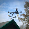 Witch weathervane gilded