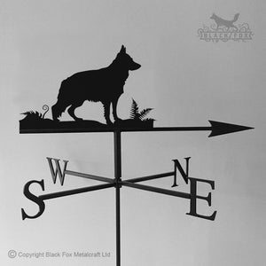 Alsatian or German Shepherd weathervane with traditional arrow chosen.