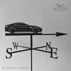 Aston Martin Vantage weathervane design, shown with traditional arrow
