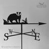Badger Weathervane pictured with traditional arrow option.