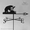 Bear fishing weathervane, shown with the celtic arrow option.