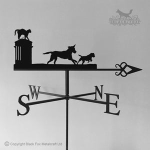 Cat and dogs weathervane with celtic arrow