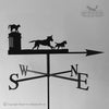 Cat and dogs weathervane with traditional arrow.