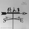 Children Playing weathervane with celtic arrow.