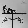 Children and Dog weathervane with traditional arrow.