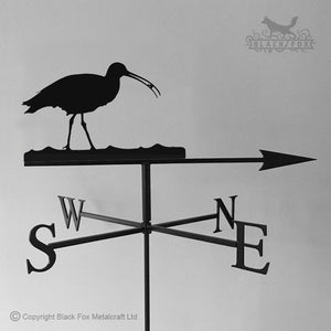 Curlew weathervane with traditional arrow.