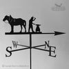Farrier weathervane with traditional arrow chosen.