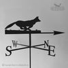 Fox running weathervane with traditional arrow.
