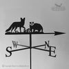 Fox and Badger weathervane with traditional arrow.