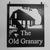 Custom Hanging sign featuring an old granary building.