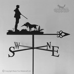 Gun dog weathervane with labrador, shown with celtic arrow selected.