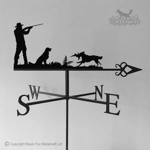 Gun Dogs weathervane with two retrievers and celtic arrow selected.
