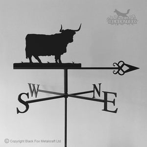 Highland Cow weathervane with celtic arrow selected.
