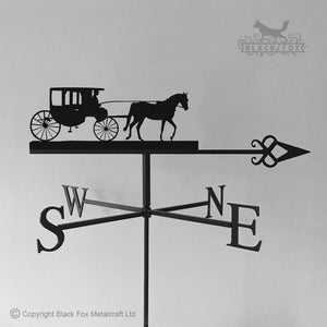 Horse and Carriage weathervane with celtic arrow.