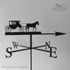 Horse and Carriage weathervane with traditional arrow.
