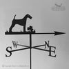 Irish Terrier weathervane with traditional arrow option.