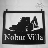 Quality Hanging House Signs | JCB Excavator Design – Black Fox ...