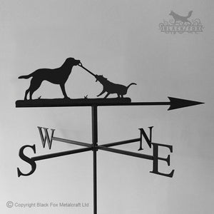Labrador and Jack Russel weathervane with traditional arrow selected.