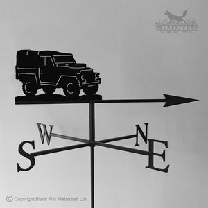 Landrover weathervane with traditional arrow chosen.