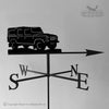 Landrover Defender 110 weathervane with traditional arrow selected.