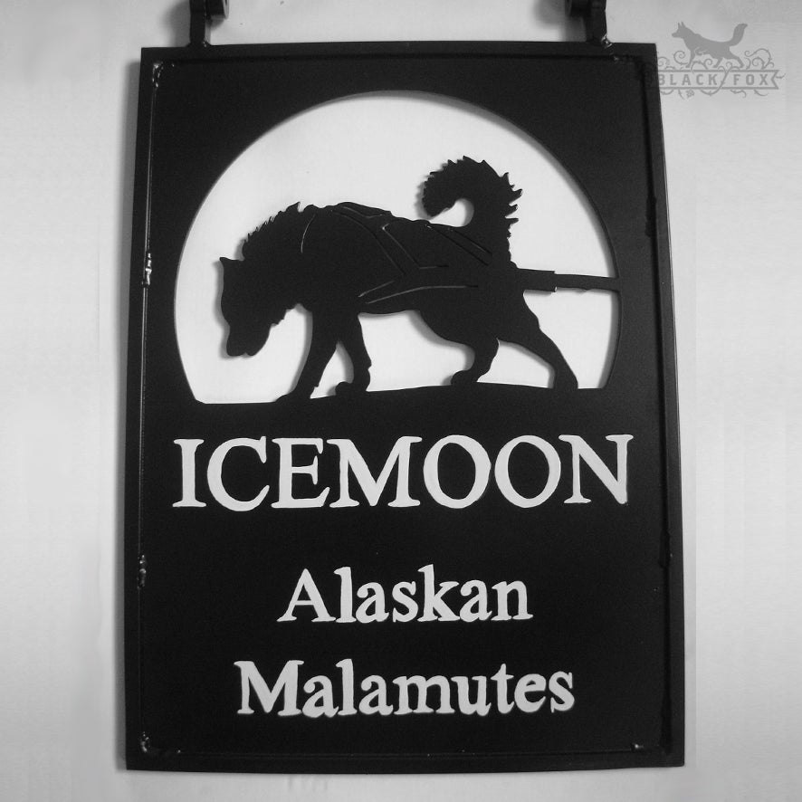 Malamute Sign – Black Fox Metalcraft Ltd