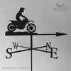 Motocross weathervane with traditional arrow option.