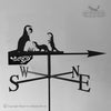 Otters weathervane with traditional arrow option.