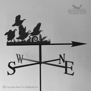 Partridges weathervane with traditional arrow selected.